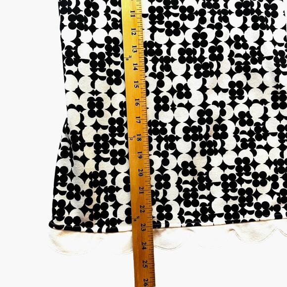 Joan Vass SET Mod-Print L Crewneck Shell w Scalloped Trim WITH matching M pants! - Picture 13 of 15